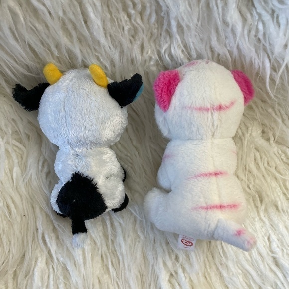 Ty Beanie Boo & VelveTy Daisy The Cow & Tabor The Tiger - Picture 2 of 3